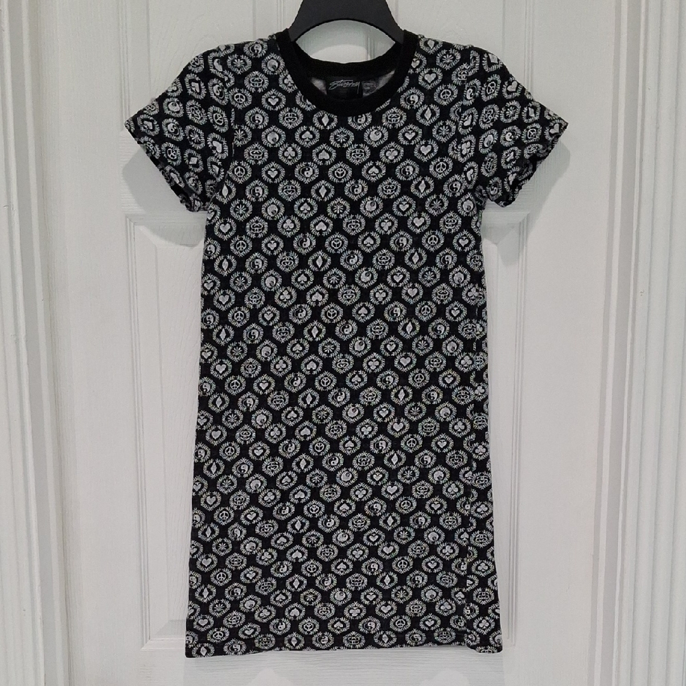 Vintage Black and White Patterned Dress